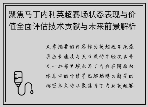 聚焦马丁内利英超赛场状态表现与价值全面评估技术贡献与未来前景解析